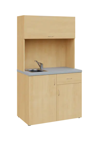 KUCH - SIMPLE 3 kuchyňka s výklopem (dřez + baterie), 1800x1000x6000 mm, javor horský